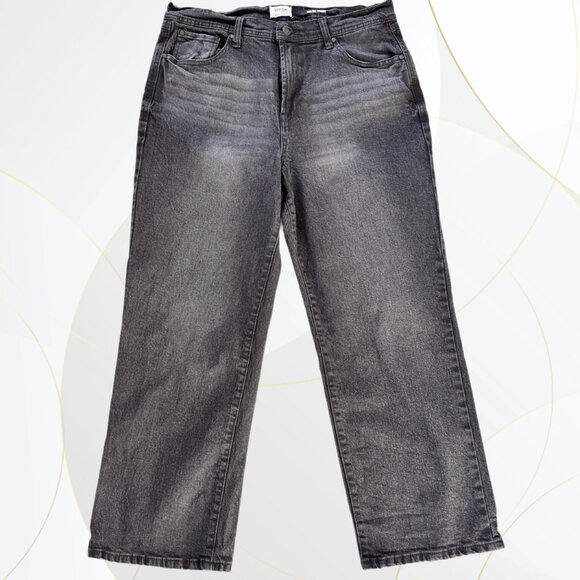 Kensie Mila High Rise Straight Jeans Black - Picture 1 of 9